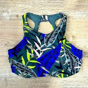 Athleta Midnight Palm Bikini Top 32D/DD